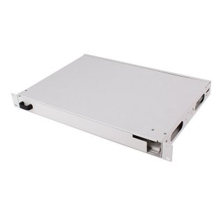 12 Port SC LC 19″ 1U Rack Mounted Fiber Termination Box Enclosure Rotation Type Fibre Optic Patch Panel