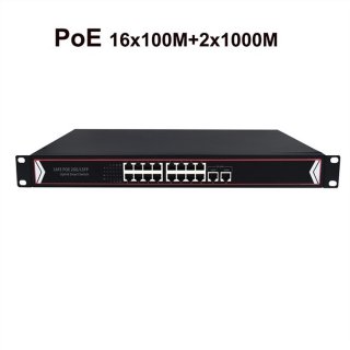 16 Ports Gigabit PoE Switch+2 Gigabit UpLink