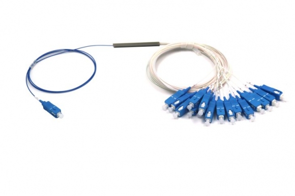 1X16 Fiber Optic PLC Splitter Mini Blockless 0.9mm  1X16 Fiber Optic PLC Splitter Mini Blockless 0.9mm