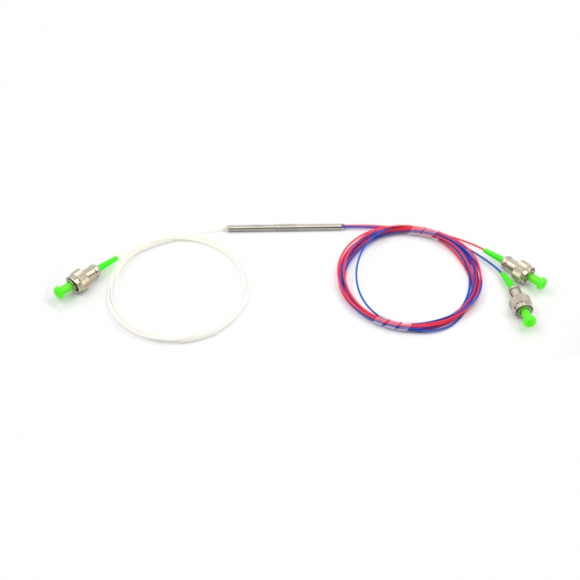 1X2 Singlemode Dual Window FBT Coupler With FC/APC Connector 0.9mm