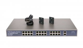 24 Port FE POE 2 Port Gigabit Up-link POE Switch