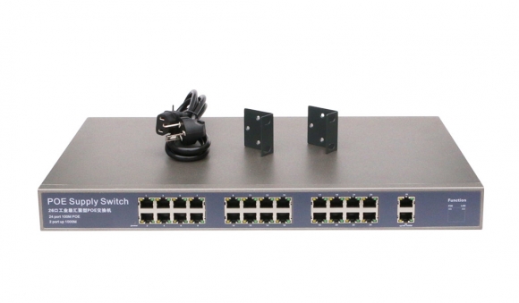 24 Port FE POE 2 Port Gigabit Up-link POE Switch