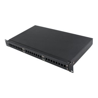 24 Ports LC SC 19″ 1U Rack Mount Fiber Termination Box Enclosure Fiber Distribution Patch Panel