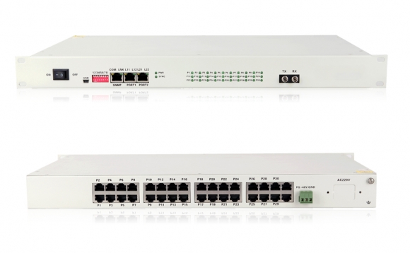 30FXO/FXS PCM Voice Multiplexer Over Optical Fiber