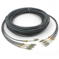 Multimode OM2 50/125um LC/UPC to LC/UPC 4Core Armored Fiber Patch Cable