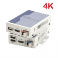 4K HDMI Uncompressed Optic Fiber Extender & USB 2.0 KVM