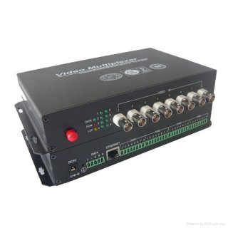 8 Channel Video & 1 Return Data & 1 Forward Audio to Fiber SM 20km Optic Video Multiplexer