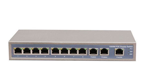 8 Port POE Power Supply Switch+3FE/GE UPlink