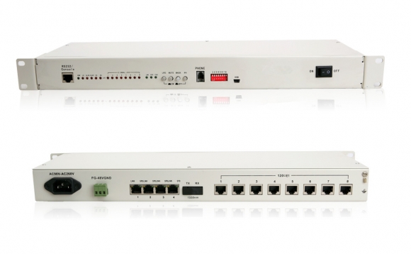 8E1+4*10/100/1000M PDH Fiber Optical Multiplexers Singlemode Dual Fiber 20KM 19 Inch Rack(with the orderwire phone)  8E1+4*10/100/1000M PDH Fiber Optical Multiplexers Singlemode Dual Fiber 20KM 19 Inch Rack(with the orderwire phone)
