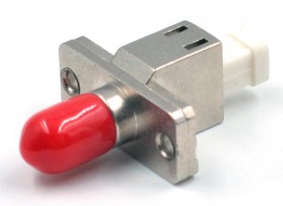 DIN-LC Metal Fiber Optic Hybrid Adapter