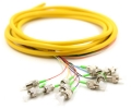 FC-APC Jacketed 12Pk SM Yellow Jacketed Fiber Pigtails, 3 Meters