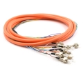 FC Jacketed 12Pk MM62.5 Orange Jacketed Fiber Pigtails, 3 Meter