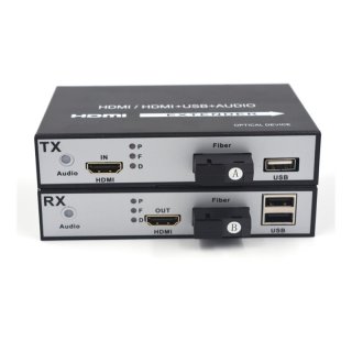 HDMI fiber optic Extenders 1080p KVM USB