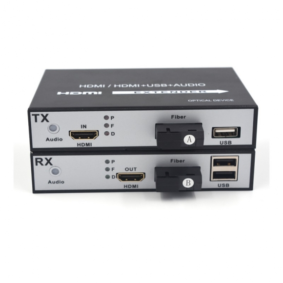 HDMI fiber optic Extenders 1080p KVM USB  HDMI fiber optic Extenders 1080p KVM USB