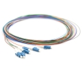 LC 6 Fiber SM Multi Color Fiber Optic Pigtails, 3 Meters