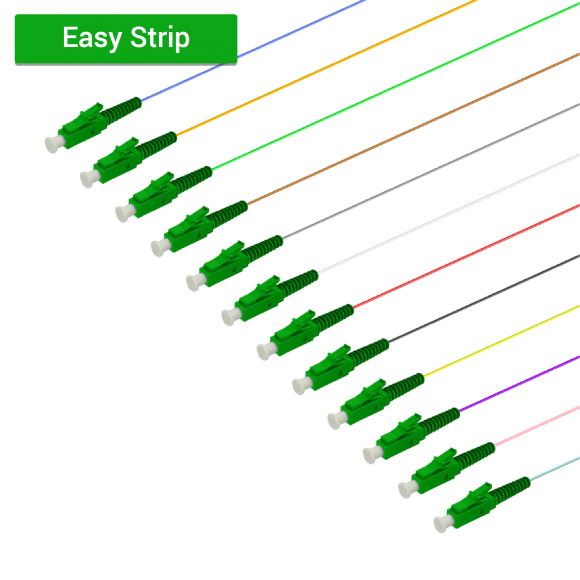 LC/APC 12 Fiber Pigtail|Single Mode G657.A2|0.9mm