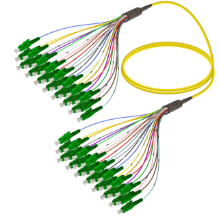 LC/APC-LC/APC|24 Fibers Fanout|Single Mode G657.A2|3.0/0.9mm