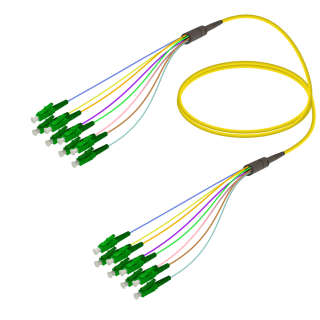 LC/APC-LC/APC|8 Fibers Fanout|Single Mode G657.A2|3.0/0.9mm