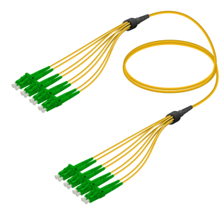 LC/APC-LC/APC|8 Fibers Fanout|Single Mode G657.A2|3.0/1.8mm