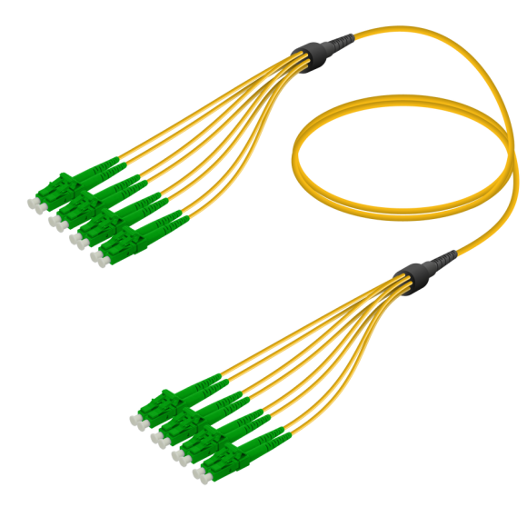 LC/APC-LC/APC|8 Fibers Fanout|Single Mode G657.A2|3.0/1.8mm