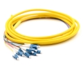 LC Jacketed 12Pk SM Yellow Jacketed Fiber Pigtails, 3 Meters