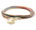 LC Pigtail 12 Fiber MM50 10Gb OM3 Multi Color, 3 Meters