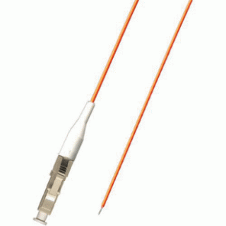 LC Splice On Fiber Optic Pigtail Multimode 62.5 Orange 3 Meters