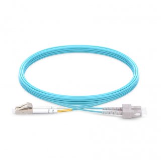 LC To SC UPC Duplex Multimode OM3 50/125 Fiber Patch Cord
