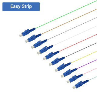 LC/UPC 12 Fiber Pigtail|Single Mode G657.A2|0.9mm