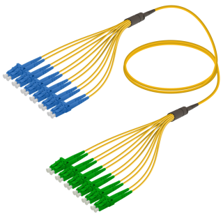 LC/UPC-LC/APC|12 Fibers Fanout|Single Mode G657.A2|3.0/1.8mm