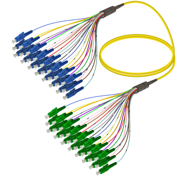 LC/UPC-LC/APC|24 Fibers Fanout|Single Mode G657.A2|3.0/0.9mm