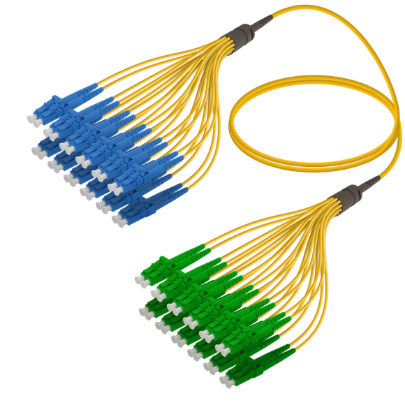 LC/UPC-LC/APC|24 Fibers Fanout|Single Mode G657.A2|3.0/1.8mm  LC/UPC-LC/APC|24 Fibers Fanout|Single Mode G657.A2|3.0/1.8mm