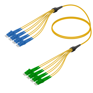 LC/UPC-LC/APC|8 Fibers Fanout|Single Mode G657.A2|3.0/1.8mm