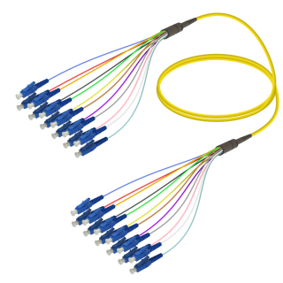 LC/UPC-LC/UPC|12 Fibers Fanout|Single Mode G657.A2|3.0/0.9mm