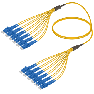 LC/UPC-LC/UPC|12 Fibers Fanout|Single Mode G657.A2|3.0/1.8mm