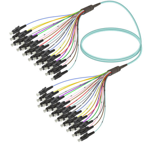 LC/UPC-LC/UPC|24 Fibers Fanout|Multi Mode G651.OM3|3.0/0.9mm