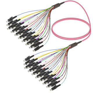 LC/UPC-LC/UPC|24 Fibers Fanout|Multi Mode G651.OM4|3.0/0.9mm