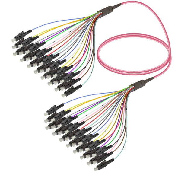 LC/UPC-LC/UPC|24 Fibers Fanout|Multi Mode G651.OM4|3.0/0.9mm  LC/UPC-LC/UPC|24 Fibers Fanout|Multi Mode G651.OM4|3.0/0.9mm