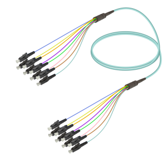 LC/UPC-LC/UPC|8 Fibers Fanout|Multi Mode G651.OM3|3.0/0.9mm