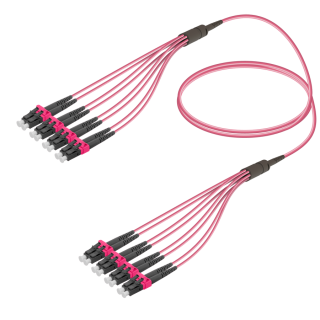 LC/UPC-LC/UPC|8 Fibers Fanout|Multi Mode G651.OM4|3.0/1.8mm