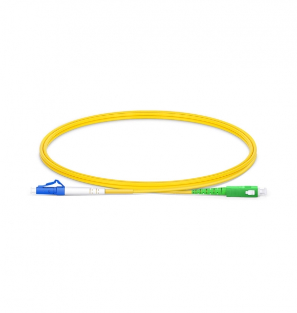 LC UPC To SC APC Simplex Single Mode OS2 9/125 Fiber Patch Cord  LC UPC To SC APC Simplex Single Mode OS2 9/125 Fiber Patch Cord