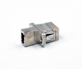 LC/UPC to SC/UPC Hybrid Simplex Metal Fiber Optic Adapter