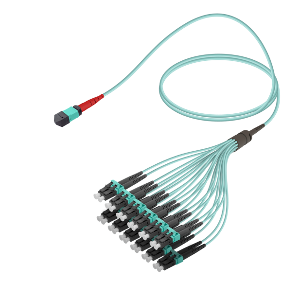 Male MTP Elite to LC/UPC Fanout|Base-24|Multi Mode G651.OM3|3.0/1.8mm  Male MTP Elite to LC/UPC Fanout|Base-24|Multi Mode G651.OM3|3.0/1.8mm