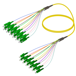 SC/APC-LC/APC|12 Fibers Fanout|Single Mode G657.A2|3.0/0.9mm