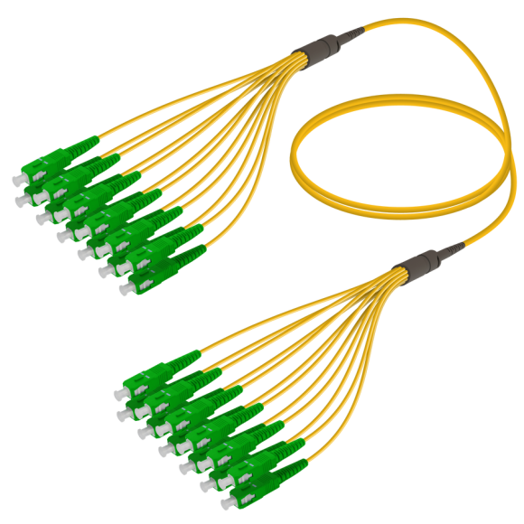 SC/APC-SC/APC|12 Fibers Fanout|Single Mode G657.A2|3.0/1.8mm