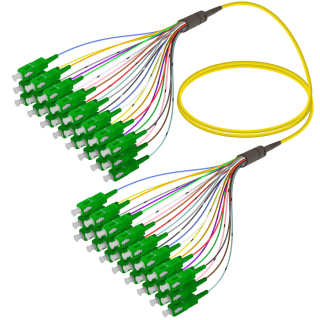 SC/APC-SC/APC|24 Fibers Fanout|Single Mode G657.A2|3.0/0.9mm