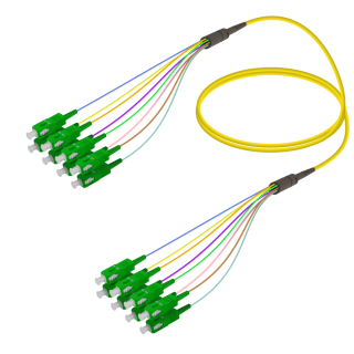 SC/APC-SC/APC|8 Fibers Fanout|Single Mode G657.A2|3.0/0.9mm