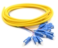 SC Jacketed 12Pk SM Yellow Jacketed Fiber Pigtails, 3 Meters