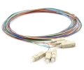 SC Pigtail 6 Fiber MM62.5 Multi Color Fiber Pigtails, 3 Meters