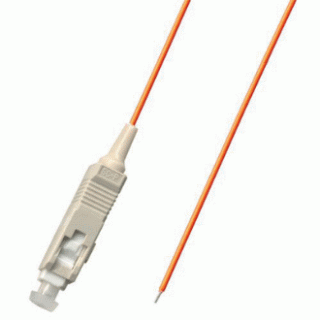 SC Splice On Fiber Optic Pigtail Multimode 62.5 Orange 3 Meters